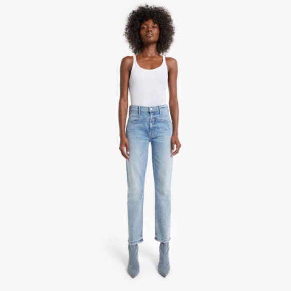 MOTHERThe Dazzler Yoke Front Ankle Straight Jeans (Wild Calling) Sz 32 NWT